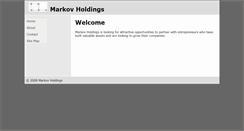 Desktop Screenshot of markovholdings.com