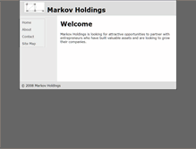 Tablet Screenshot of markovholdings.com